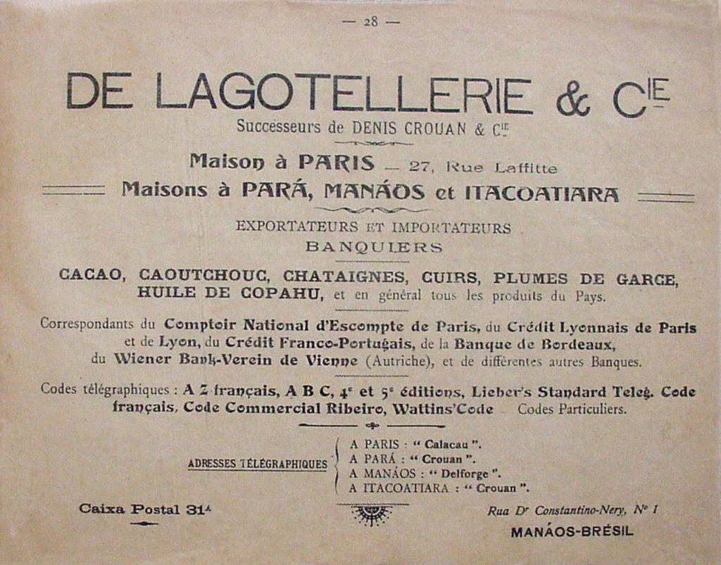 Propaganda da Empresa De Lagotellerie & Cia
