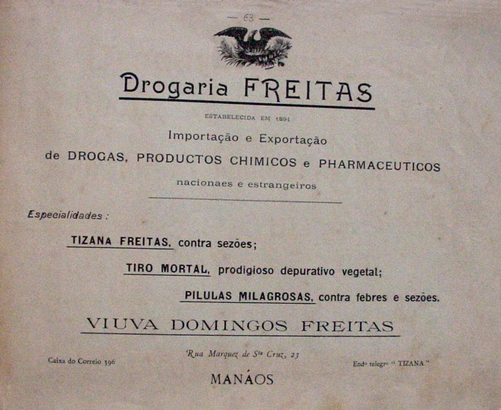 Propaganda da Drogaria Freitas