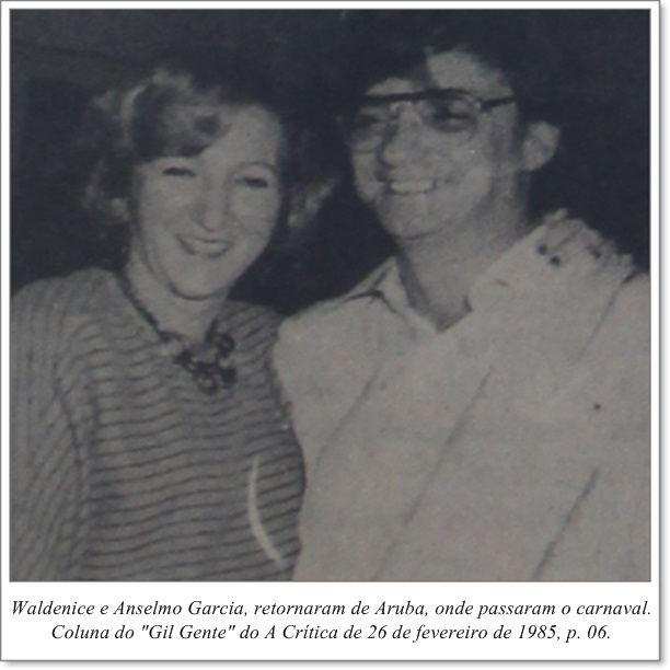 Waldenice e Anselmo Garcia retornados de Aruba - IDD 1985