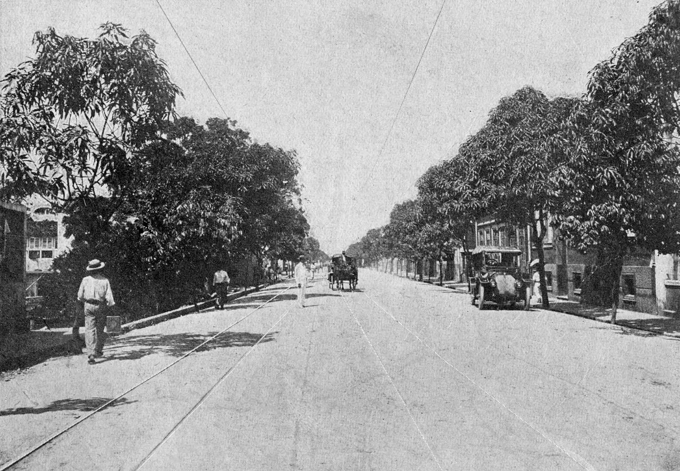 Trecho da Avenida Joaquim Nabuco em 1910 - Instituto Durango Duarte