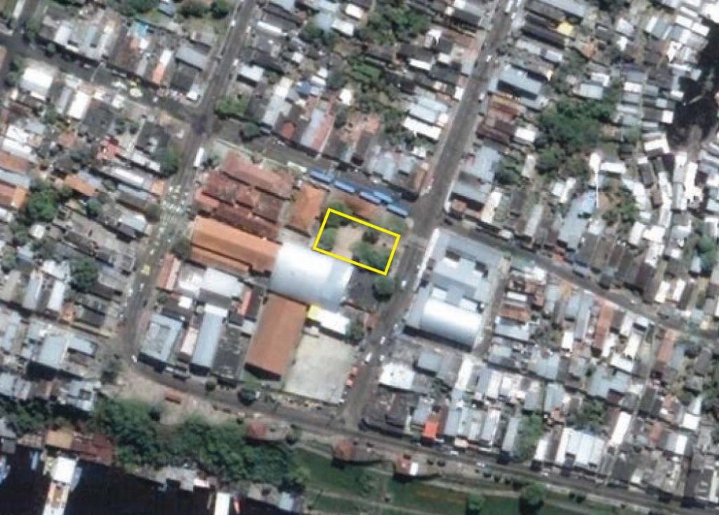 Imagem de satélite da Praça do Educandos