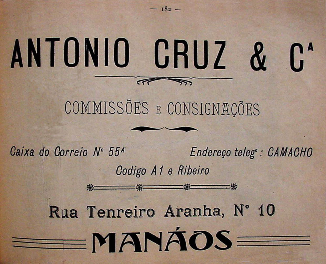 Propaganda da Empresa Antônio Cruz & Cia