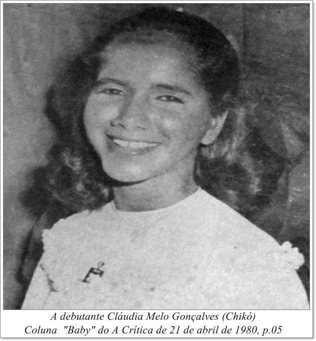 Debutante Cláudia Melo Gonçalves - Instituto Durango Duarte 1980