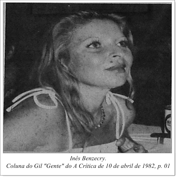 Inês Benzecry na amostra de joias da H. Stern - Instituto Durango Durate 1982