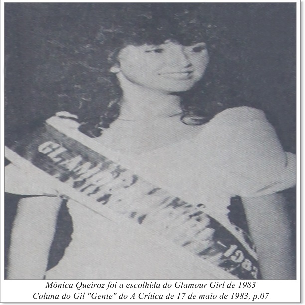 Mônica Queiroz, a Glamour Girl 1983 - Instituto Durango Duarte 1983
