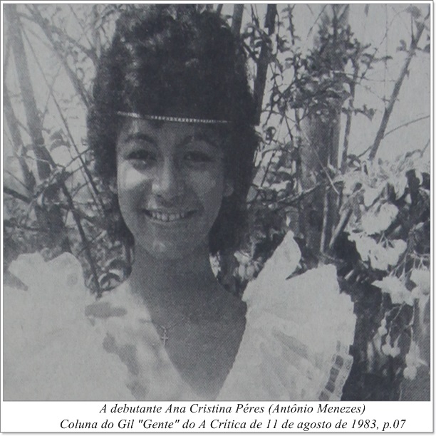 Fotografia da debutante Ana Cristina Péres - Instituto Durango Duarte 1983