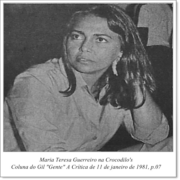 Maria Tereza Guerreiro no Crocodilo's Club - Instituto Durango Duarte 1981