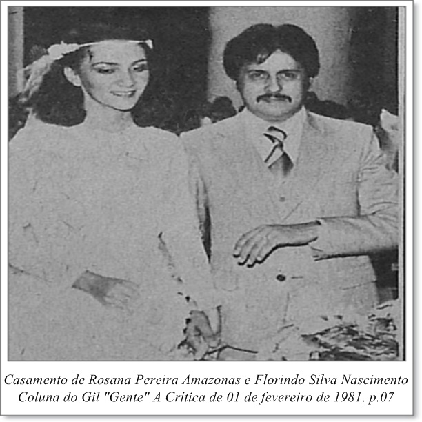 Casamento de Rosana Amazonas e Florindo Nascimento - IDD 1981