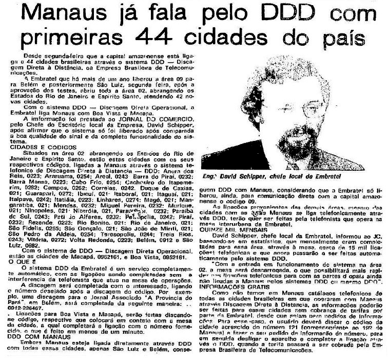 Manaus já usa o DDD para falar com 44 cidades do Brasil