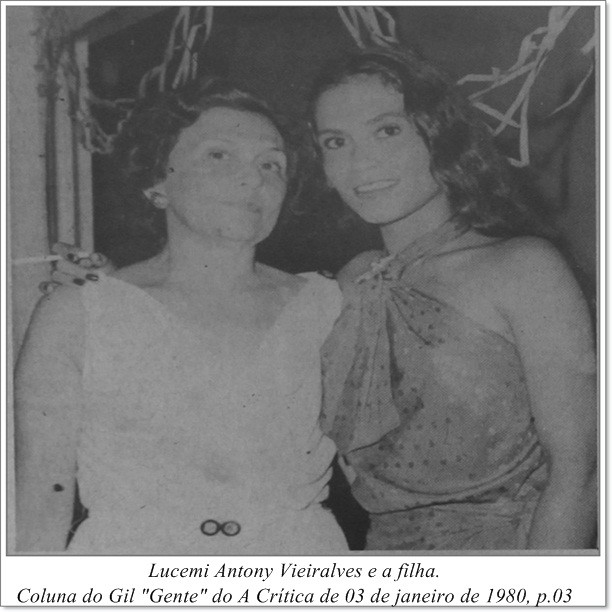 Lucemi Antony Vieiralves e sua filha - Instituto Durango Duarte 1980