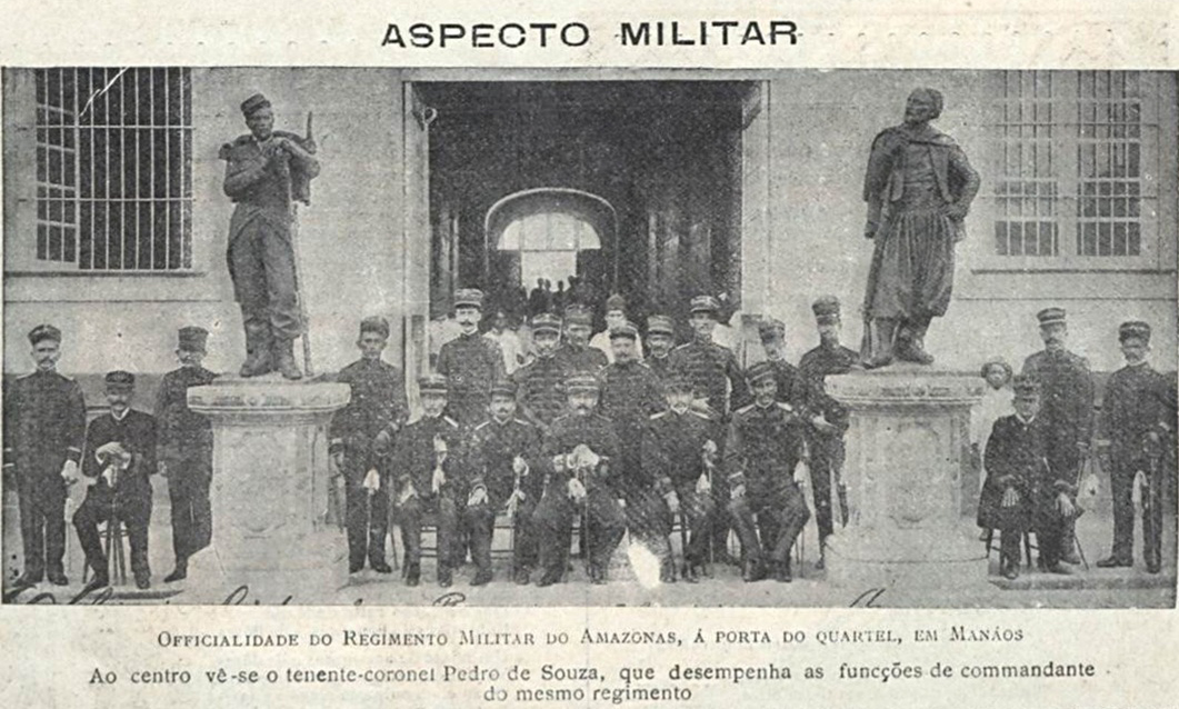 Regimento militar na Porta do Quartel
