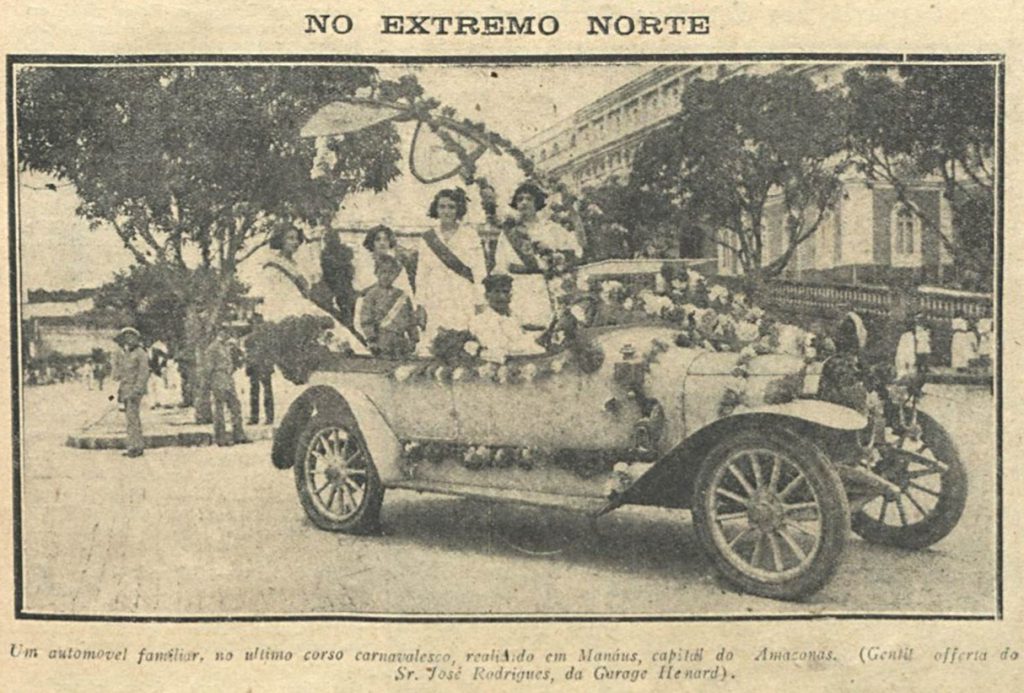 Carro enfeitado para o Carnaval de Manaus em 1917
