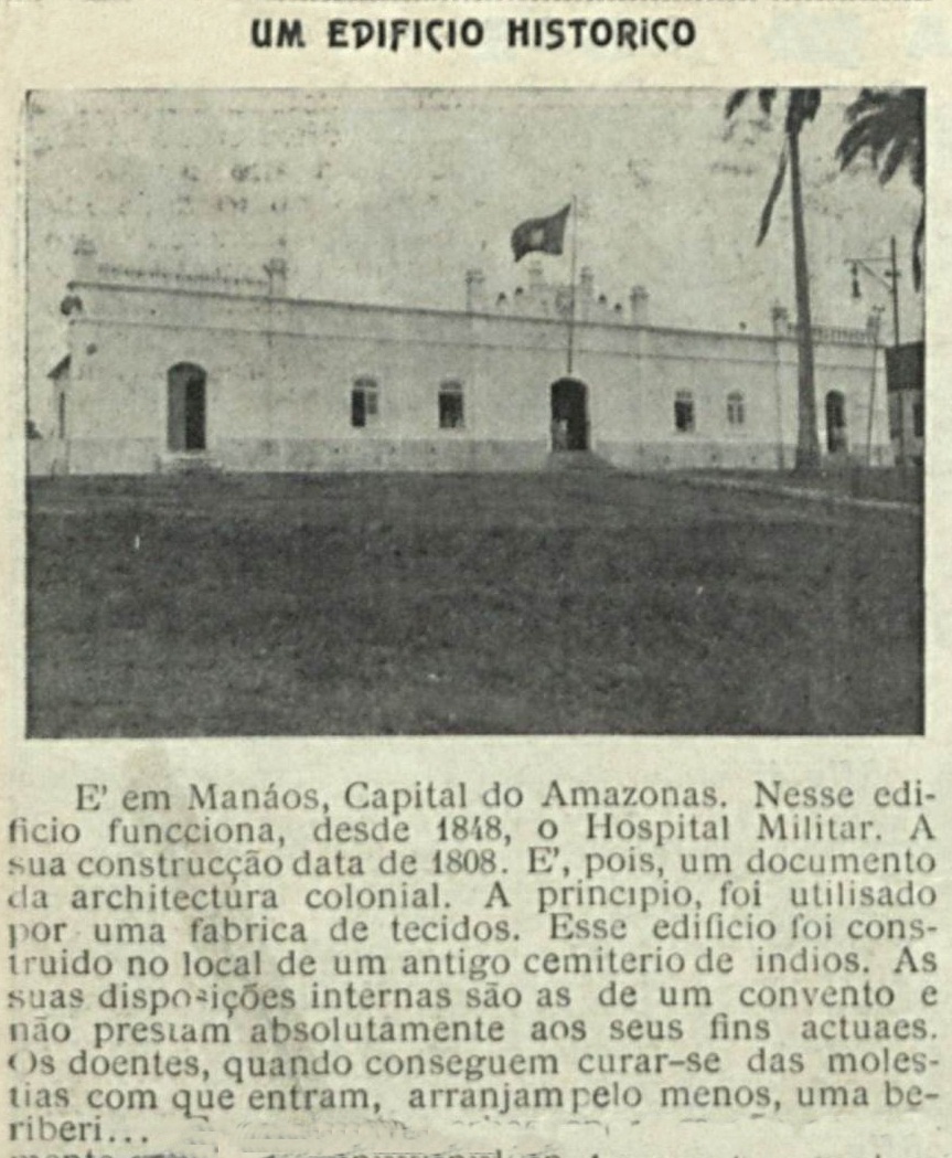 Edifício do Hospital Militar construído em 1808