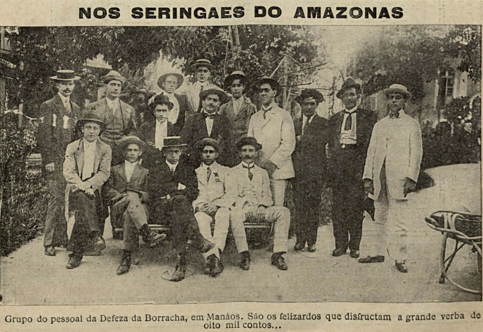 Grupo em defesa da borracha em Manaus