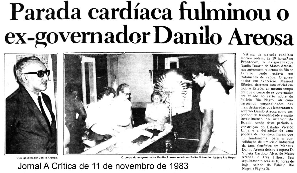 Falecimento de Danilo Areosa