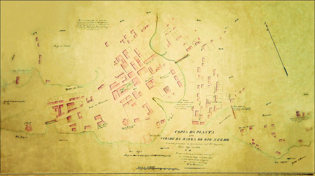 Planta da Cidade da Barra do Rio Negro em 1844