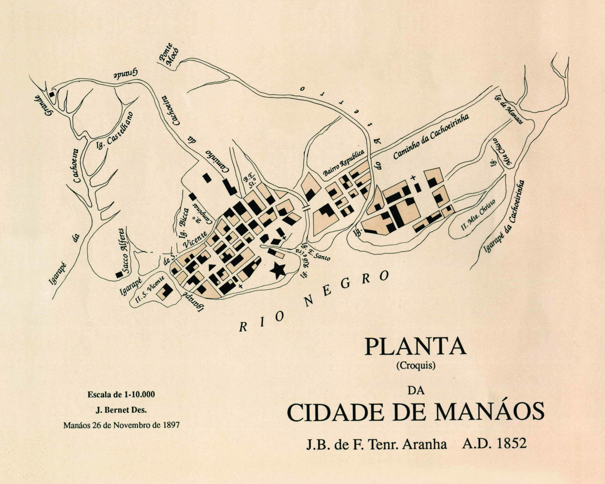 Planta da Cidade de Manáos de 1852