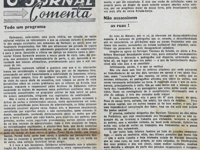 Não assassinem as ruas de Manaus