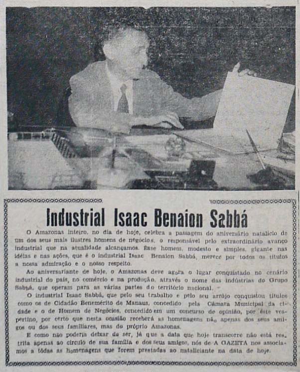 Aniversário de Isaac Benaion Sabbá