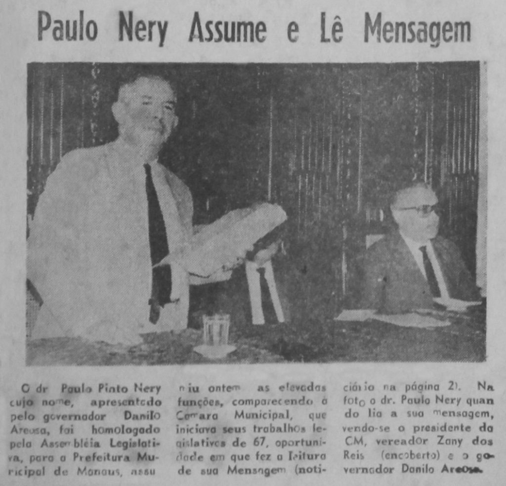 Paulo Pinto Nery o novo Prefeito de Manaus
