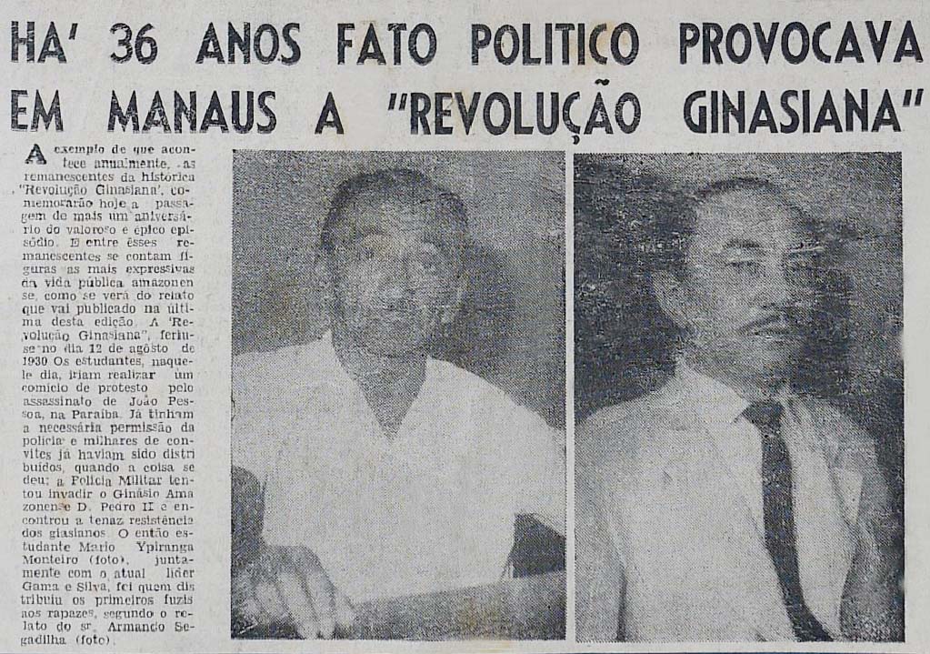 30 anos da Revolução Ginasiana